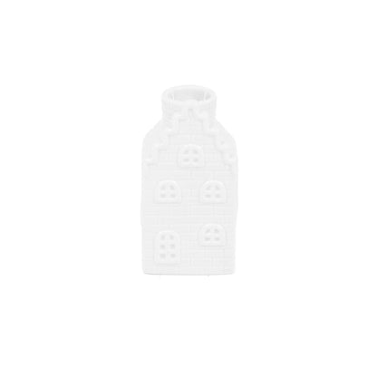 Housevitamin Kaarsenhouder - Huis - Keramiek - Wit - 6x6x11cm - Home & Garden > Decor > Home Fragrances > Candles