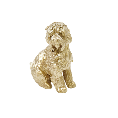 Housevitamin Ornament - Labradoodle - Polyresin - Goud - 10,5x5x9cm - Home & Garden > Decor