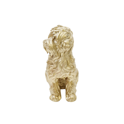Housevitamin Ornament - Labradoodle - Polyresin - Goud - 10,5x5x9cm - Home & Garden > Decor