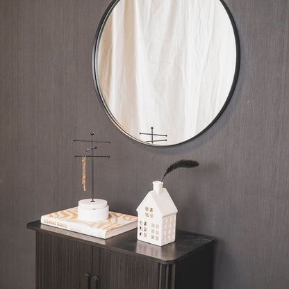 Housevitamin Housevitamin Ronde Spiegel - Metaal - Zwart - 60x3x60cm - Home & Garden > Decor > Mirrors