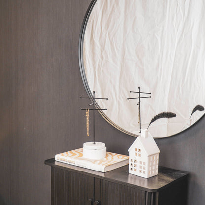 Housevitamin Housevitamin Ronde Spiegel - Metaal - Zwart - 80x3x80cm - Home & Garden > Decor > Mirrors