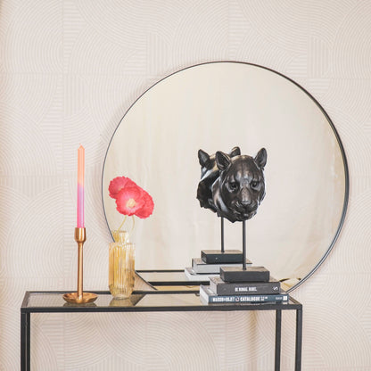 Housevitamin Housevitamin Ronde Spiegel - Metaal - Zwart - 80x3x80cm - Home & Garden > Decor > Mirrors