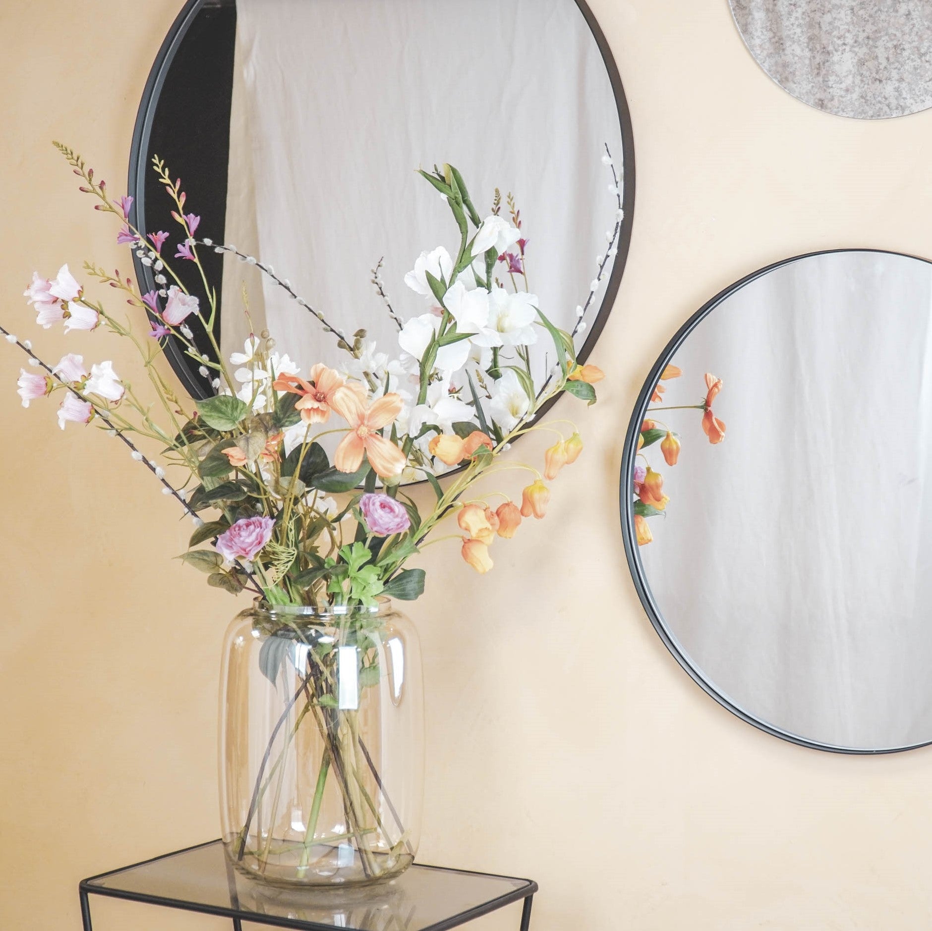 Housevitamin Housevitamin Ronde Spiegel - Metaal - Zwart - 80x3x80cm - Home & Garden > Decor > Mirrors