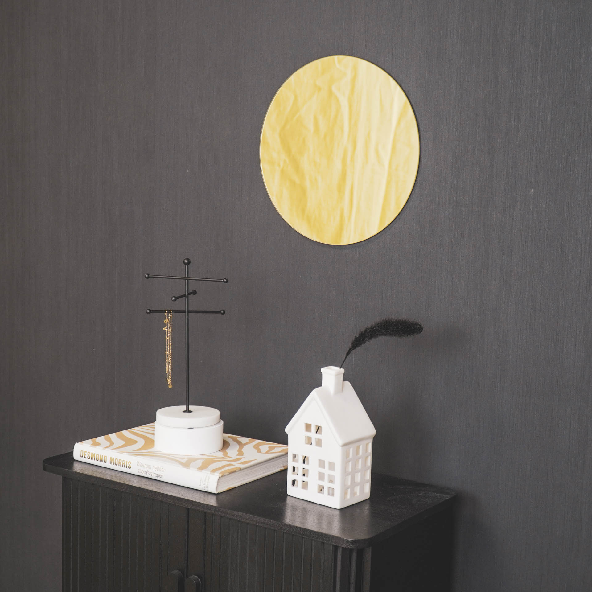 Housevitamin Housevitamin Ronde Spiegel - Gouden Glas - 30x1x30cm - Home & Garden > Decor > Mirrors