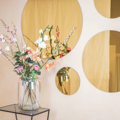 Housevitamin Spiegel - Rond - Gouden Glas - 30x1x30cm - Home & Garden > Decor > Mirrors