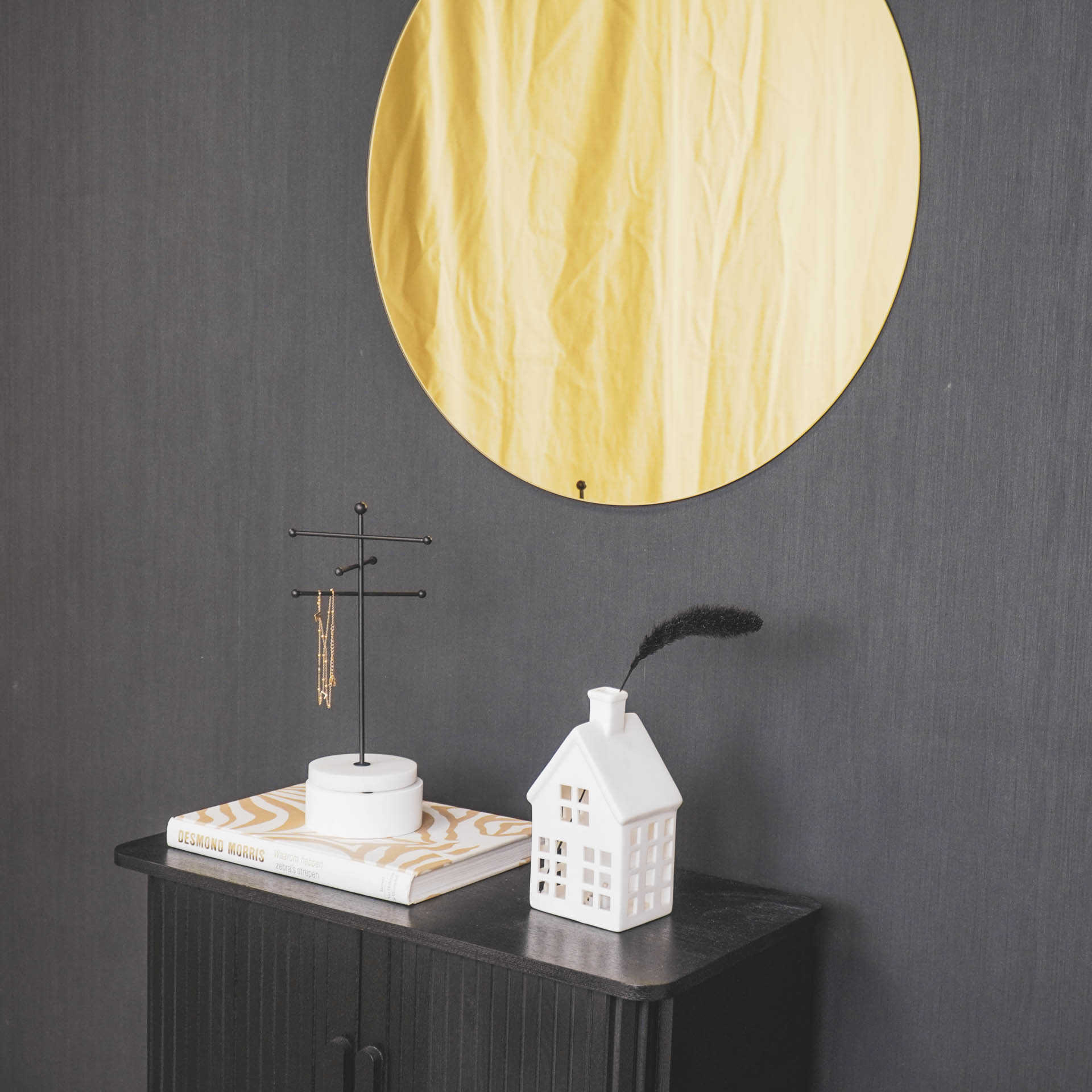 Housevitamin Spiegel - Rond - Gouden Glas - 60x1x60cm - Home & Garden > Decor > Mirrors