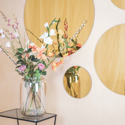 Housevitamin Spiegel - Rond - Gouden Glas - 80x1x80cm - Home & Garden > Decor > Mirrors