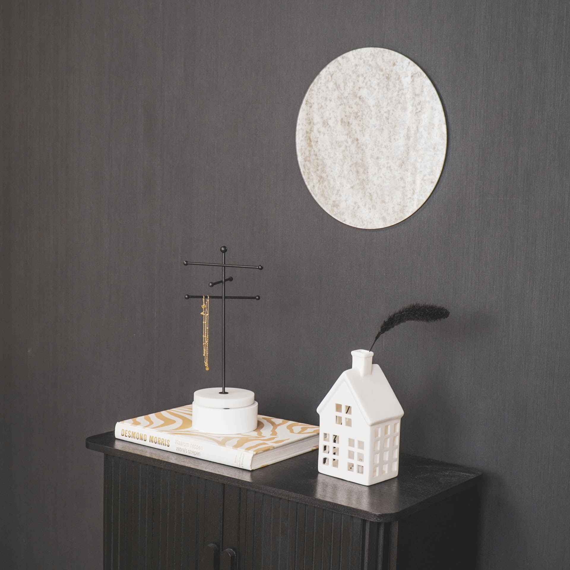 Housevitamin Housevitamin Ronde Spiegel - Rookglas - 30x1x30cm - Home & Garden > Decor > Mirrors