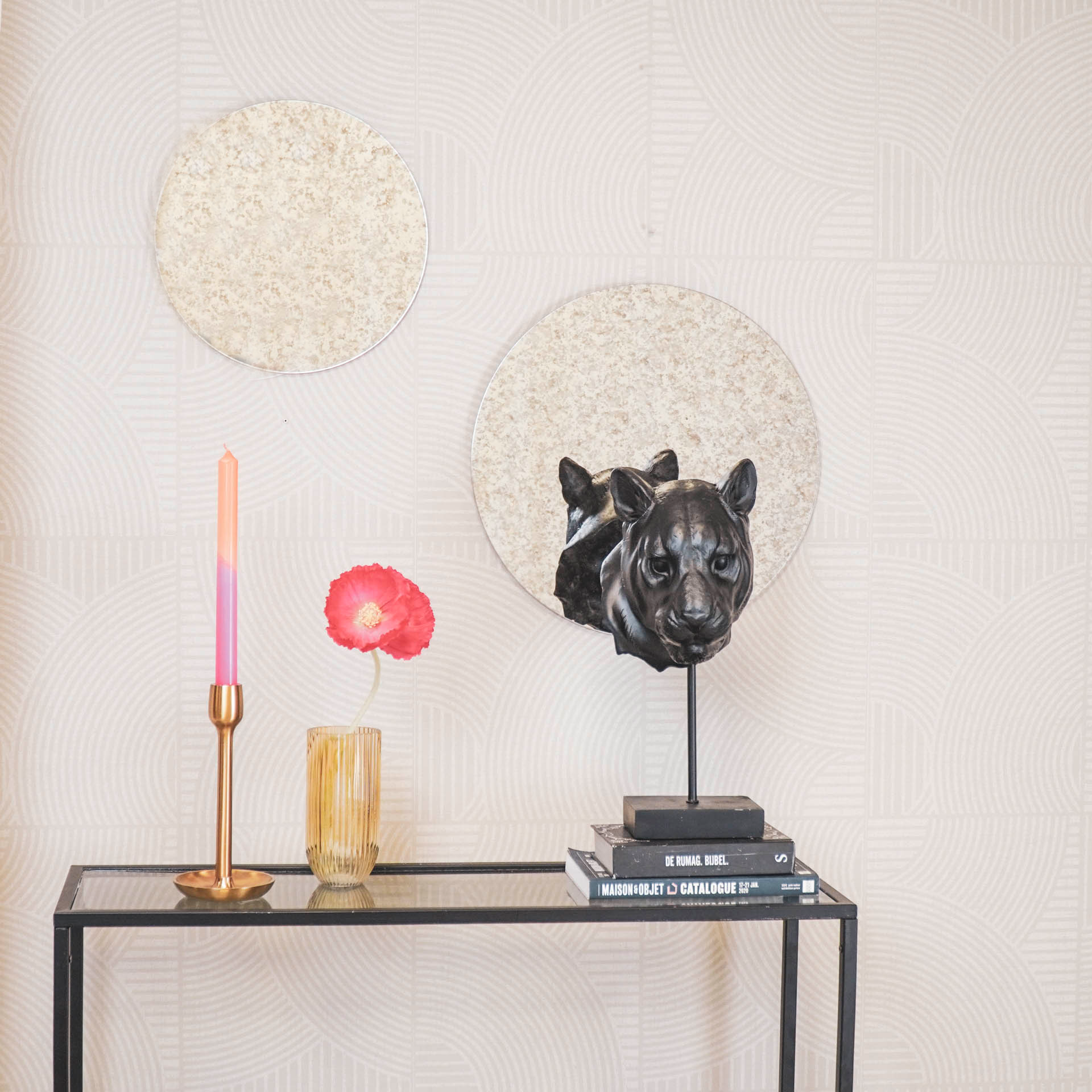 Housevitamin Housevitamin Ronde Spiegel - Rookglas - 30x1x30cm - Home & Garden > Decor > Mirrors