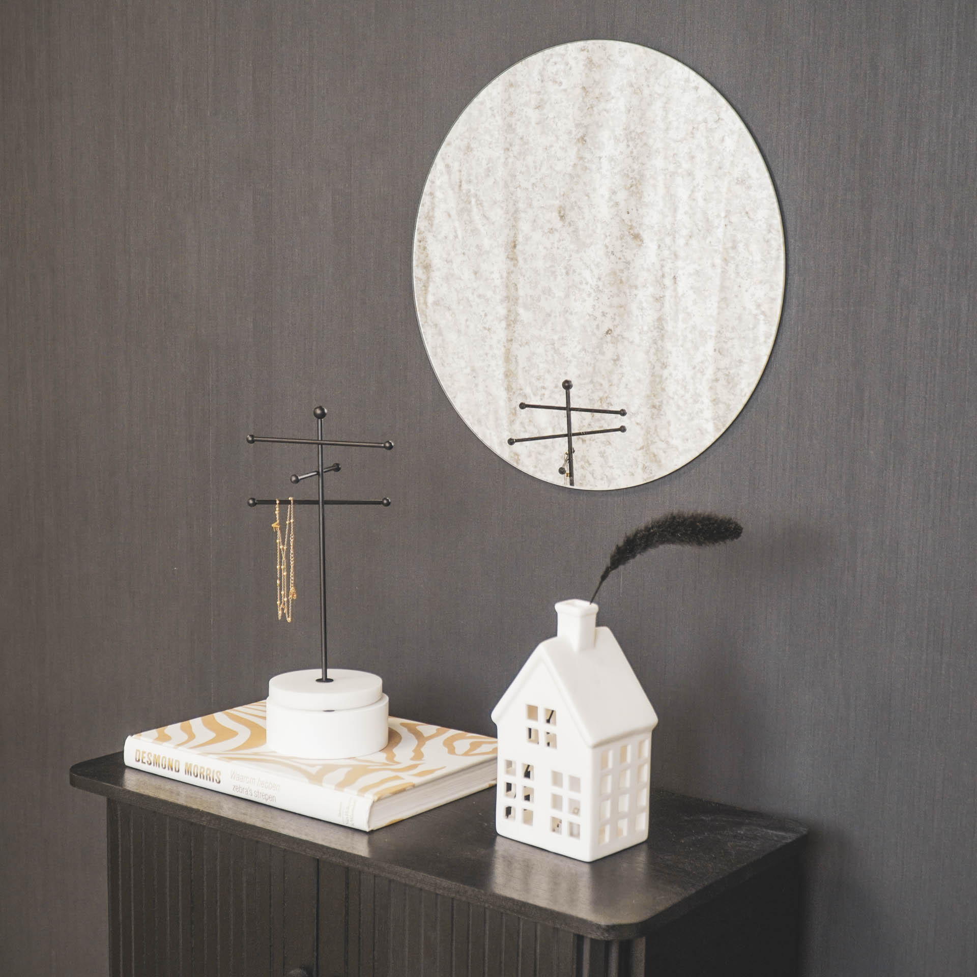 Housevitamin Spiegel - Rond - Rookglas - 40x1x40cm - Home & Garden > Decor > Mirrors