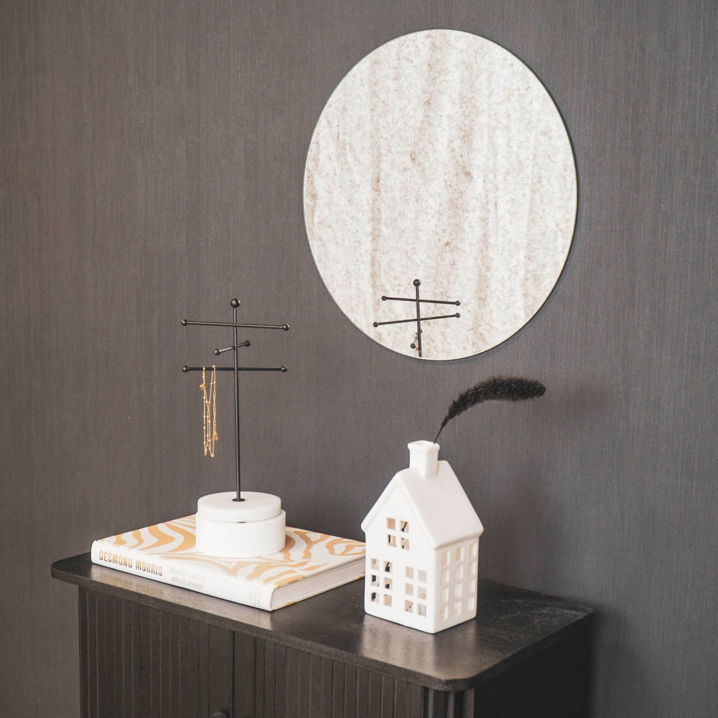 Housevitamin Housevitamin Ronde Spiegel - Rookglas - 40x1x40cm - Home & Garden > Decor > Mirrors