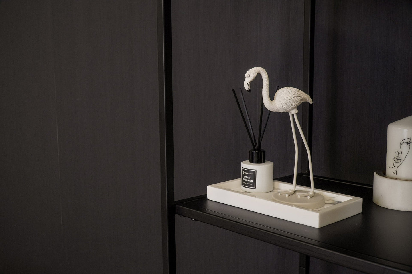 Housevitamin Ornament - Flamingo - Metaal - Zand - 9x7,5x19,5cm - Home & Garden > Decor