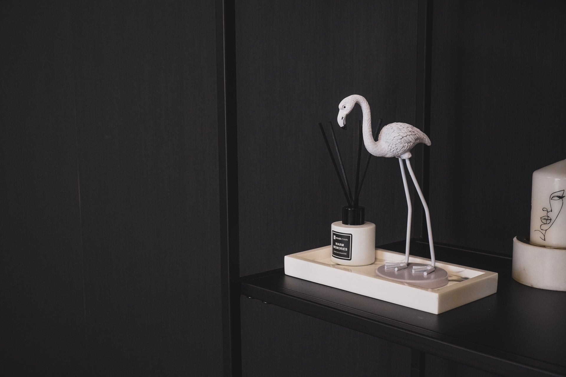 Housevitamin Ornament - Flamingo - Metaal - Lila - 9x7,5x19,5cm - Home & Garden > Decor