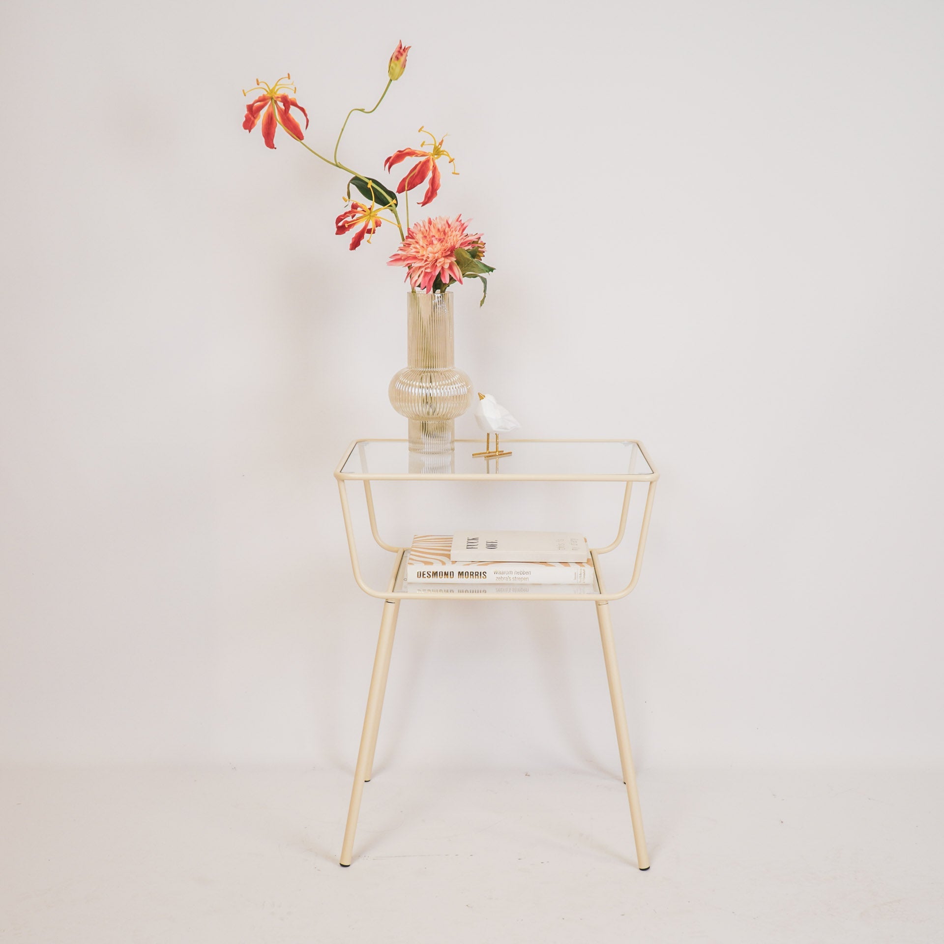 Housevitamin Bijzettafel / Nachtkastje - Zand - 50x35x60cm - Furniture > Tables