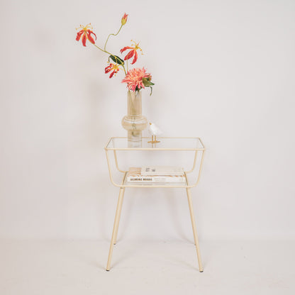 Housevitamin Bijzettafel / Nachtkastje - Zand - 50x35x60cm - Furniture > Tables