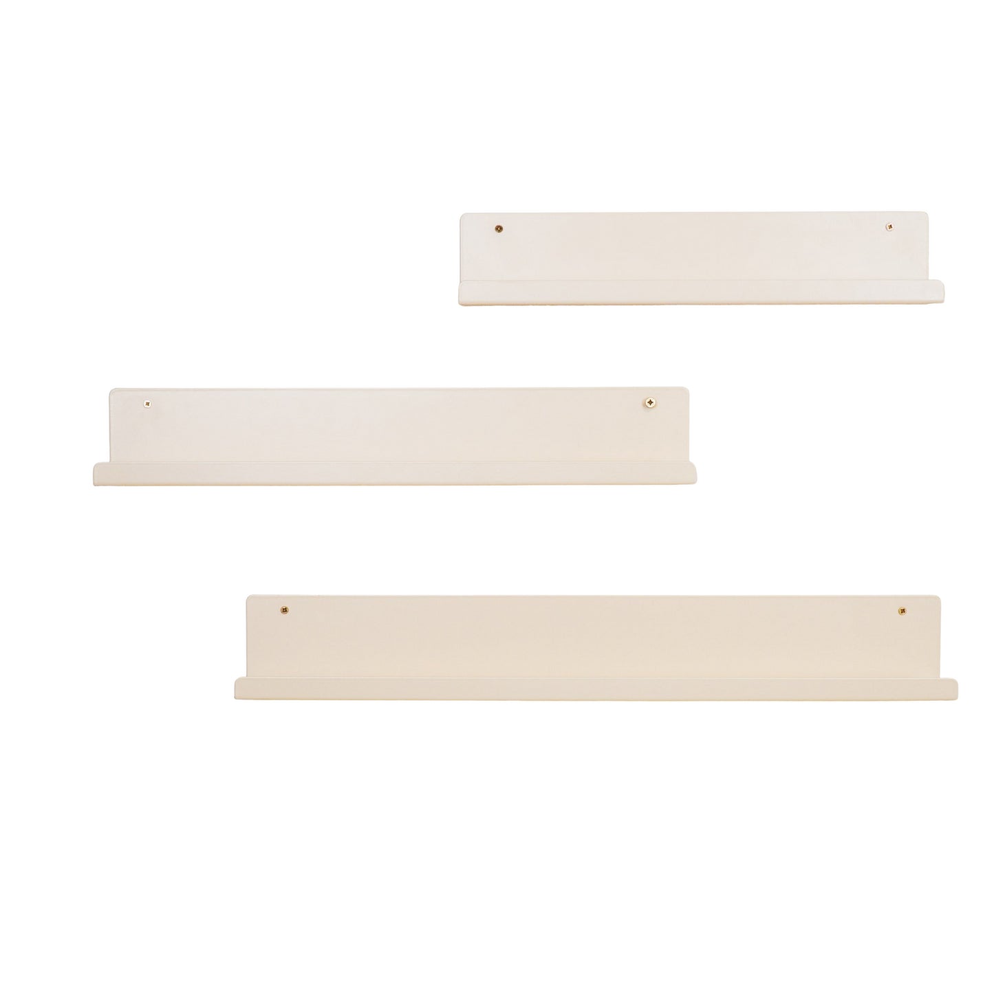 Housevitamin Wandplank - Metaal - Beige - Set van 3 - 40/50/60cm - Home & Garden > Decor