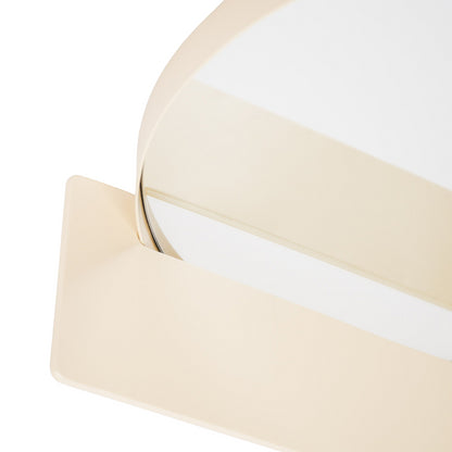 Housevitamin Spiegel - Rond - Metaal - Met Plank - Zand - Ø40cm - Home & Garden > Decor > Mirrors