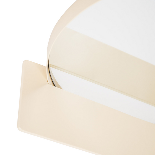 Housevitamin Spiegel - Rond - Metaal - Met Plank - Zand - Ø40cm - Home & Garden > Decor > Mirrors