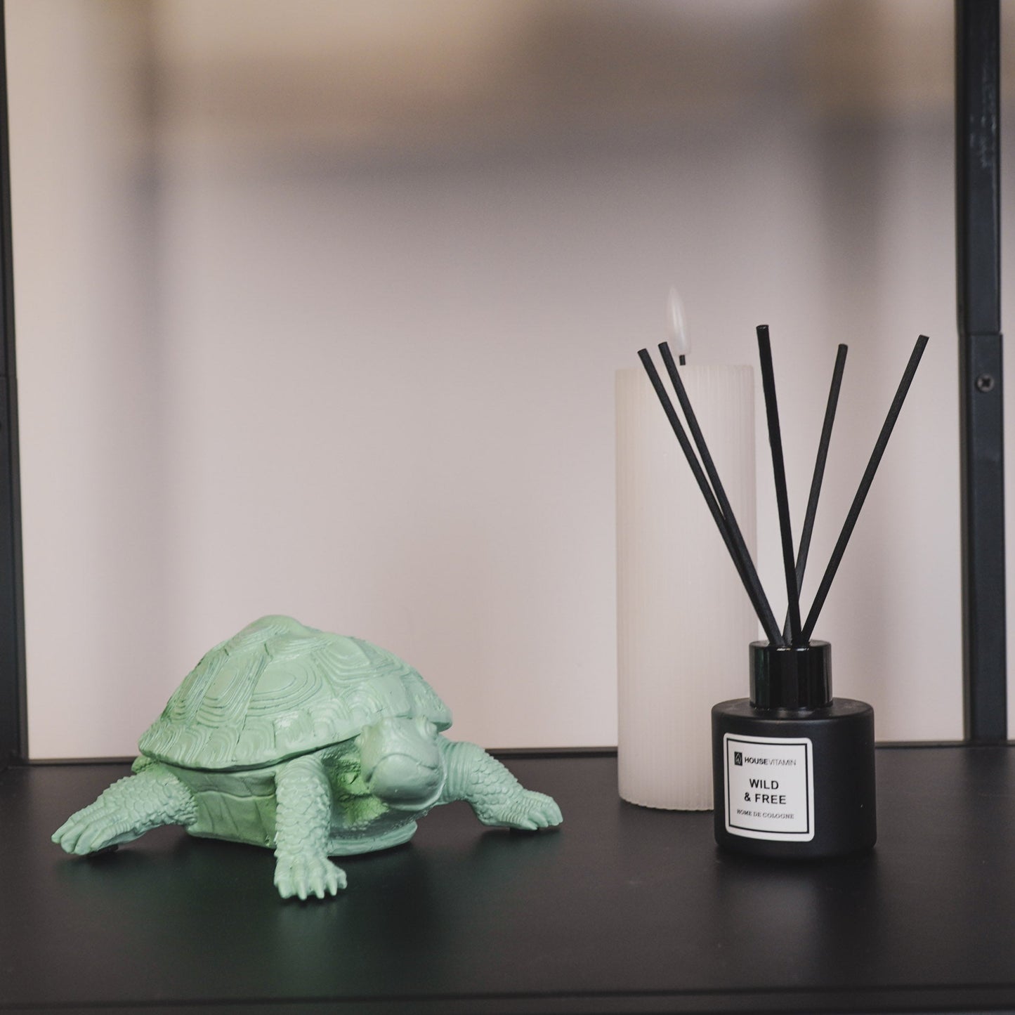 Housevitamin Schildpaddoos - Polyresin - Mintgroen - 15,5x13,5x7,5cm - Home & Garden > Decor