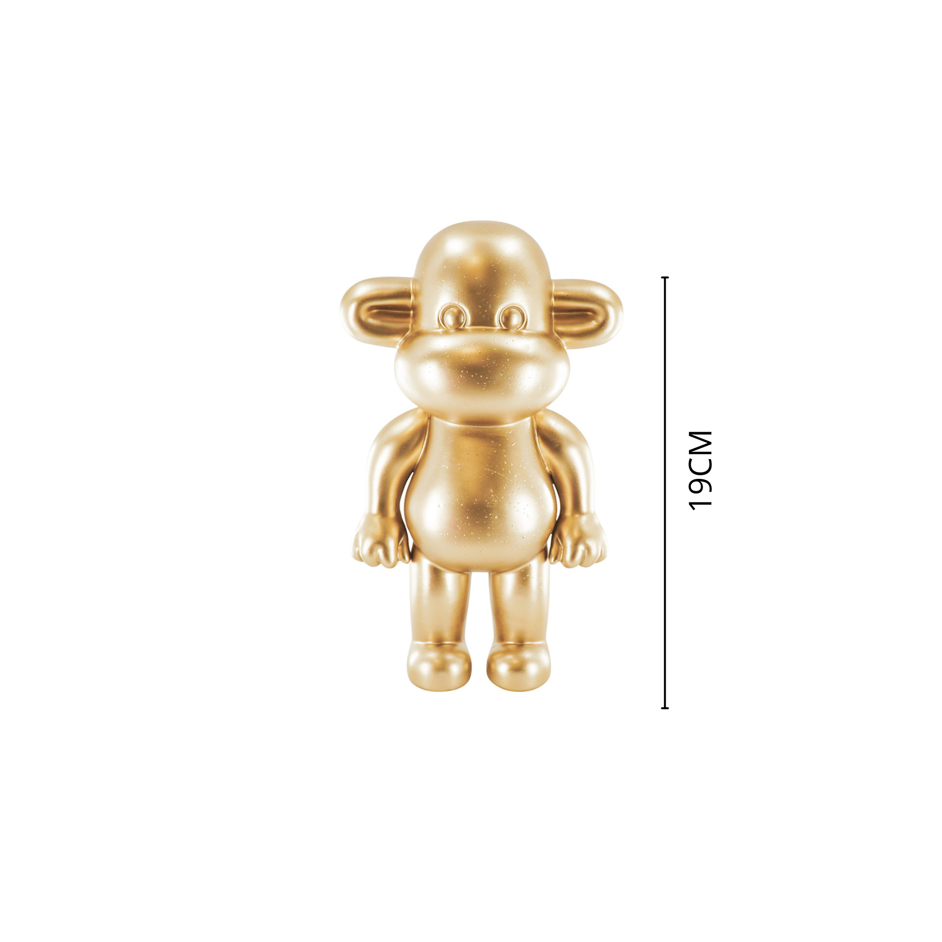 Ornament - Aap Beeld 'The Legend' - Polyresin - Goud - 11x7x19cm Housevitamin Shop