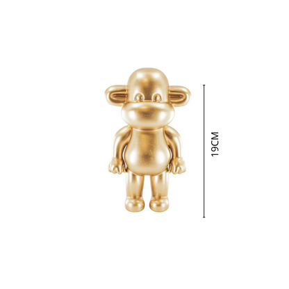 Ornament - Aap Beeld 'The Legend' - Polyresin - Goud - 11x7x19cm Housevitamin Shop