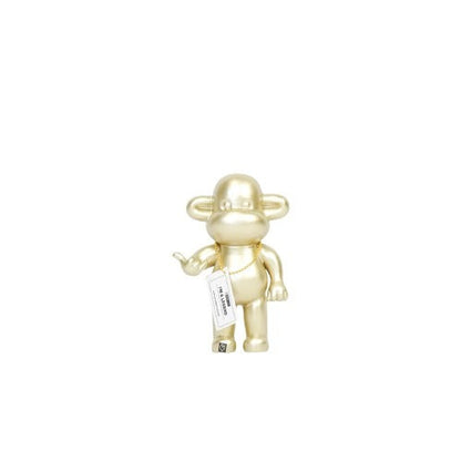 Ornament - Hang loose Aap Beeld 'The Legend' - Polyresin - Goud - 11x7x19cm Housevitamin Shop