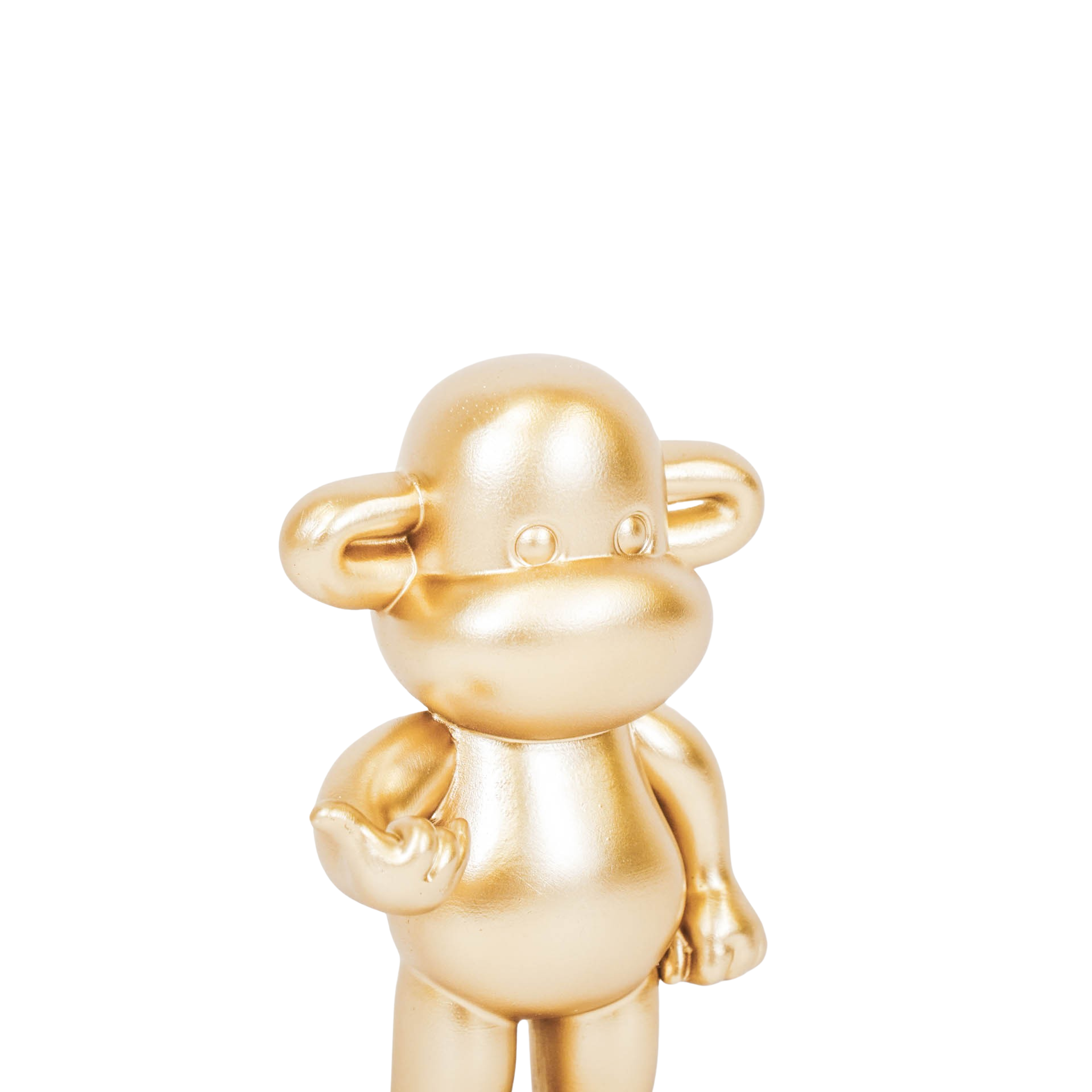Ornament - Hang loose Aap Beeld 'The Legend' - Polyresin - Goud - 11x7x19cm Housevitamin Shop