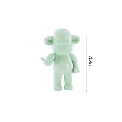 Ornament - Hang loose Aap Beeld 'The Legend' - Polyresin - Mintgroen - 11x7x19cm Housevitamin Shop