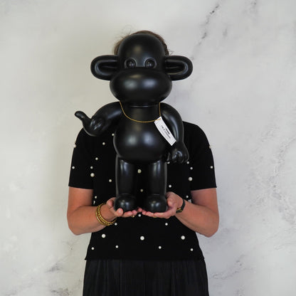 Ornament - Hang loose Aap Beeld 'The Legend' - Polyresin - Zwart - 33x21x50cm Housevitamin Shop