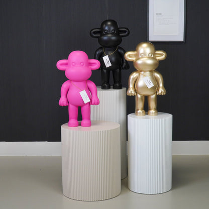 Ornament - Aap Beeld 'The Legend' -Polyresin - Zwart - 33x21x50cm Housevitamin Shop