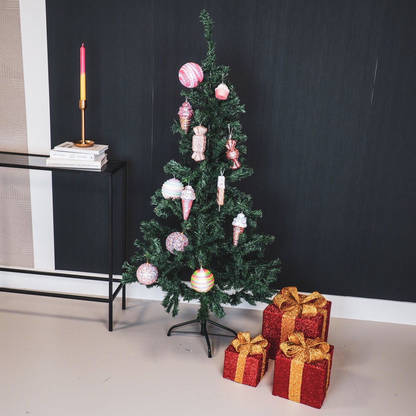 Kerst Led Lamp - Geschenkset van 3 - Rood/Goud - 15cm/20cm/25cm Housevitamin