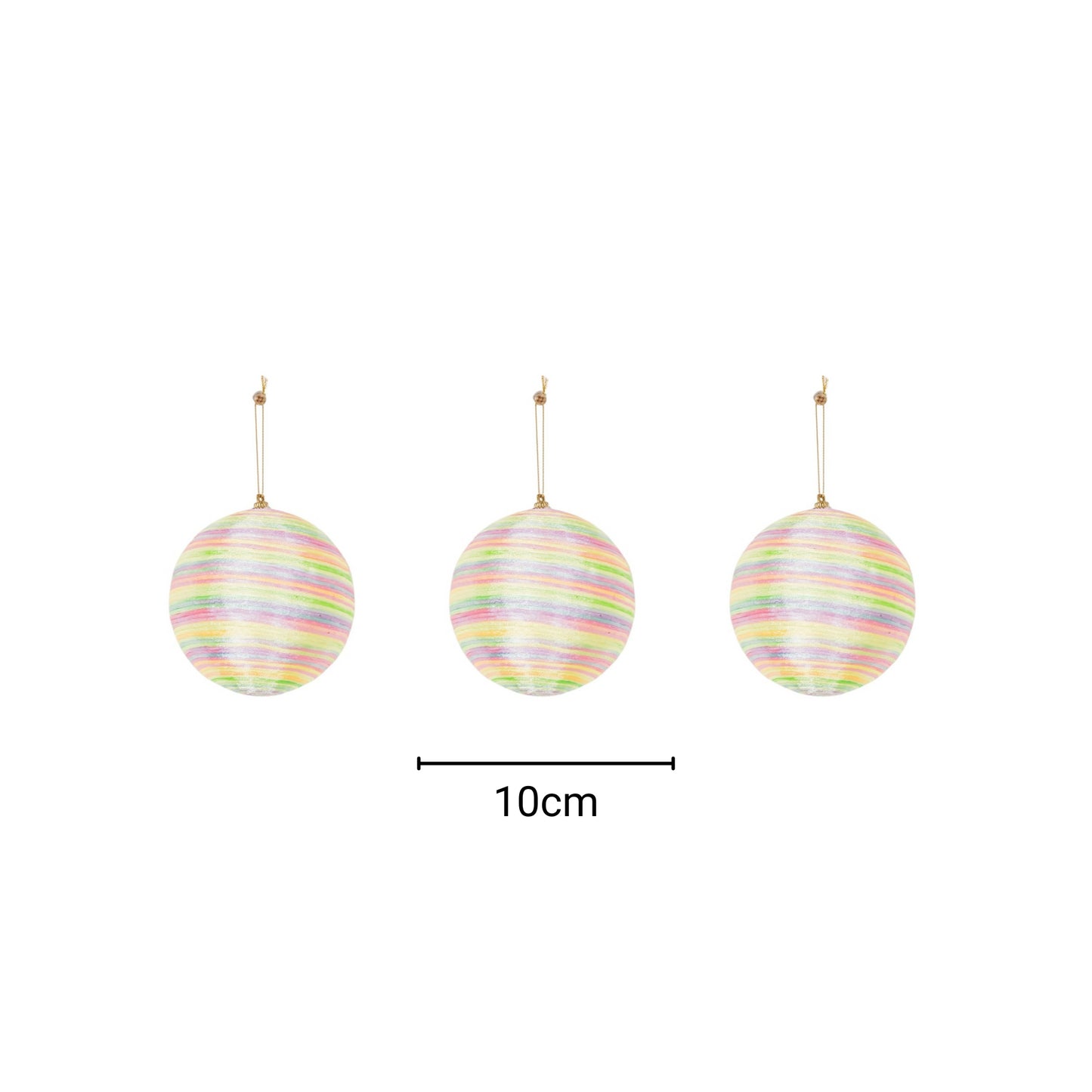 Kersthangers - Kerstballen - Schuim - Neonkleuren - S3 - 10cm Housevitamin