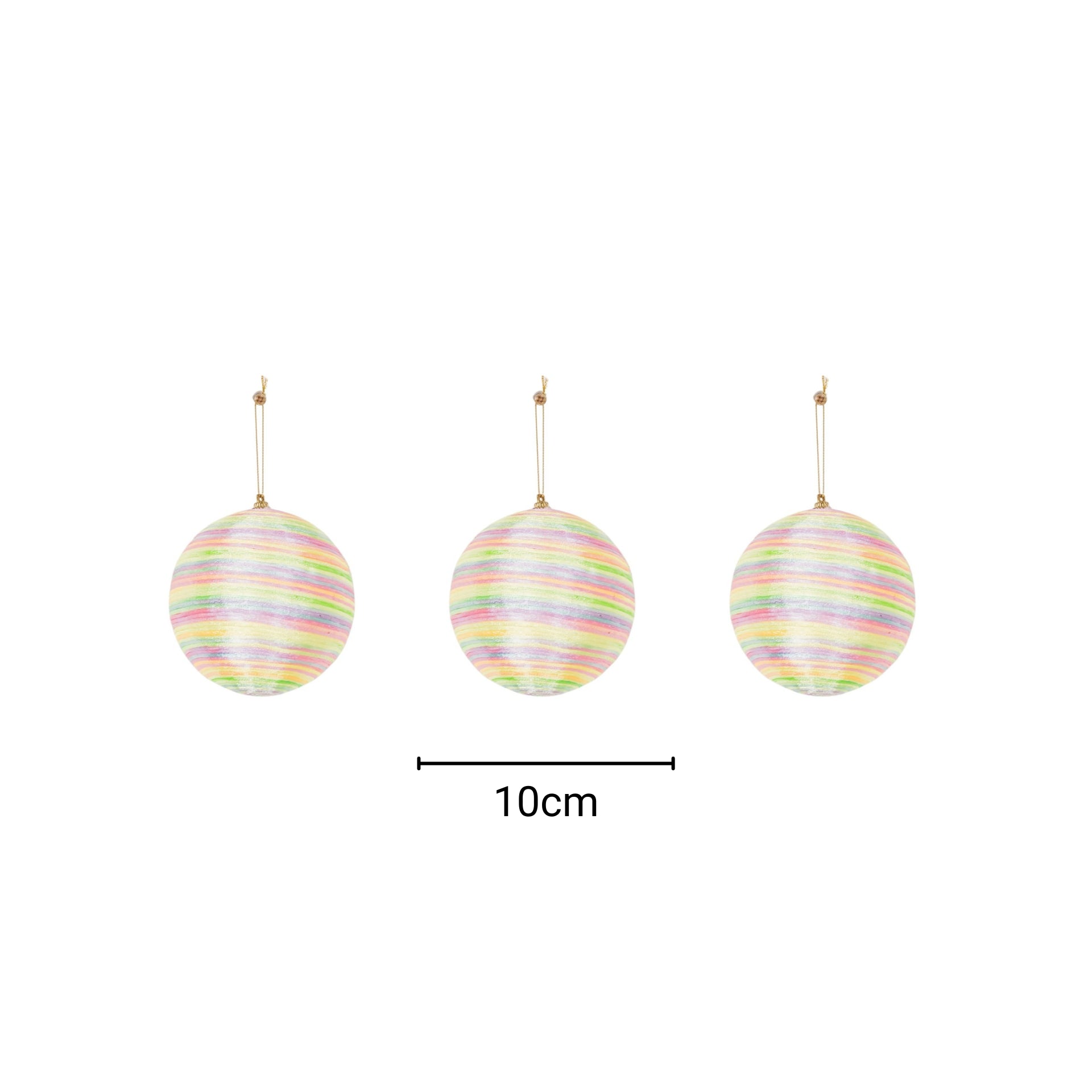 Kersthangers - Kerstballen - Schuim - Neonkleuren - S3 - 10cm Housevitamin