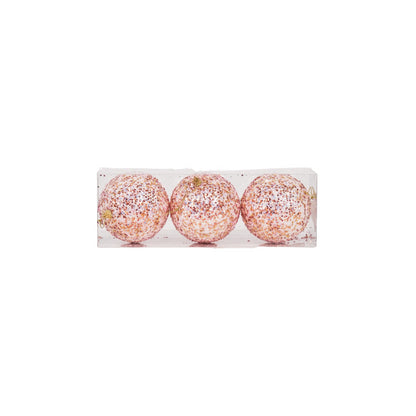 Kersthangers- Kerstballen- Schuim- Roze Glitter -S3- 10cm Housevitamin