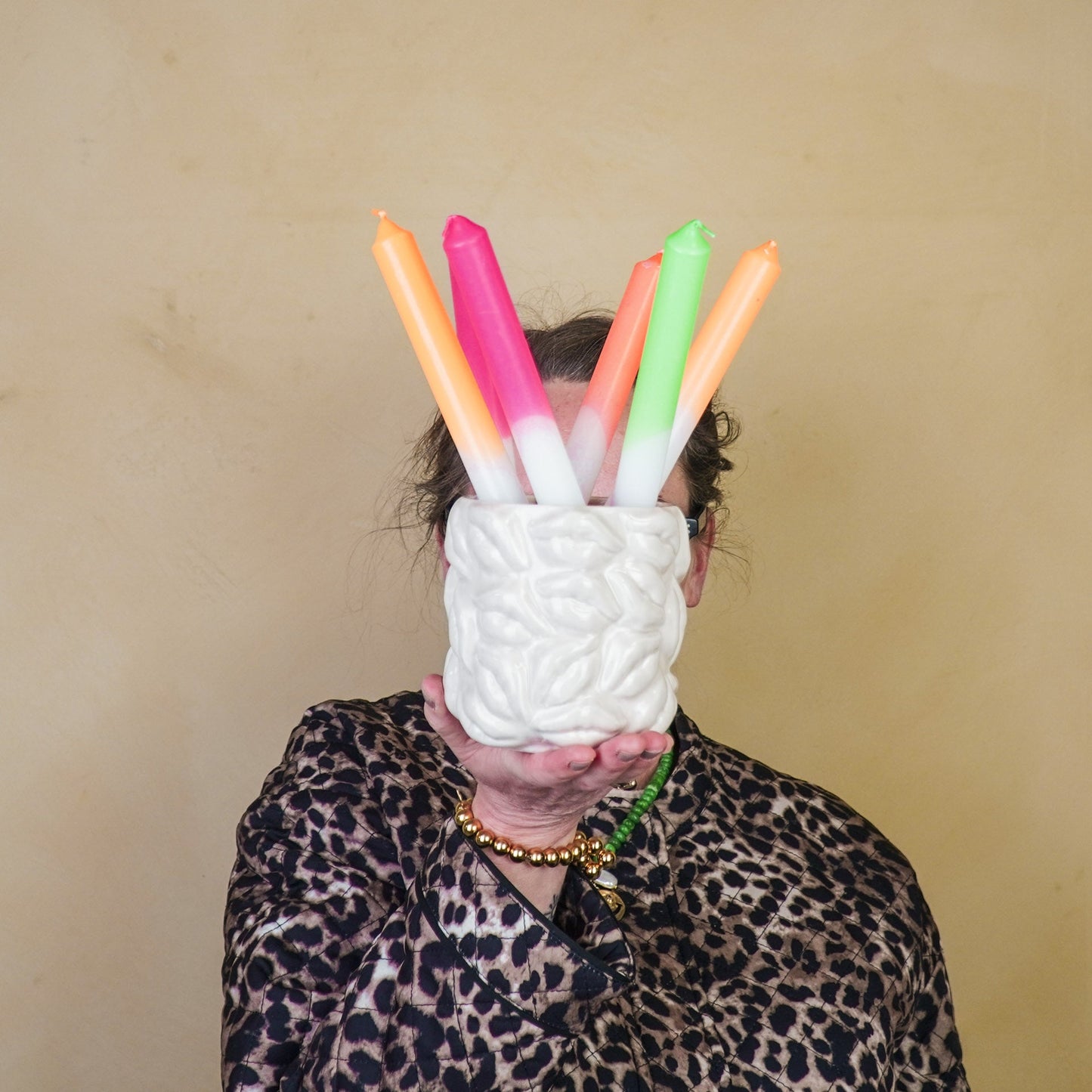 Housevitamin Pot - Kusjes - Keramiek - Beige - 11x11x11,5cm - Home & Garden > Decor > Vases