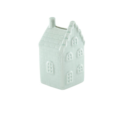 Housevitamin Ornament- Spaarpot - Huis - Keramiek - Mintgroen - 7x7x13cm - Home & Garden > Decor