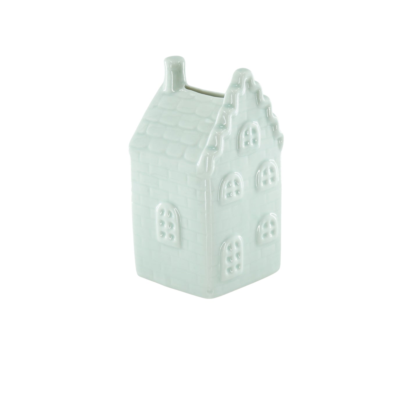 Housevitamin Ornament- Spaarpot - Huis - Keramiek - Mintgroen - 7x7x13cm - Home & Garden > Decor