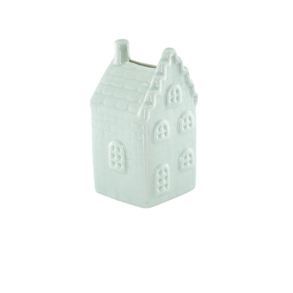 Housevitamin Ornament- Spaarpot - Huis - Keramiek - Mintgroen - 7x7x13cm - Home & Garden > Decor