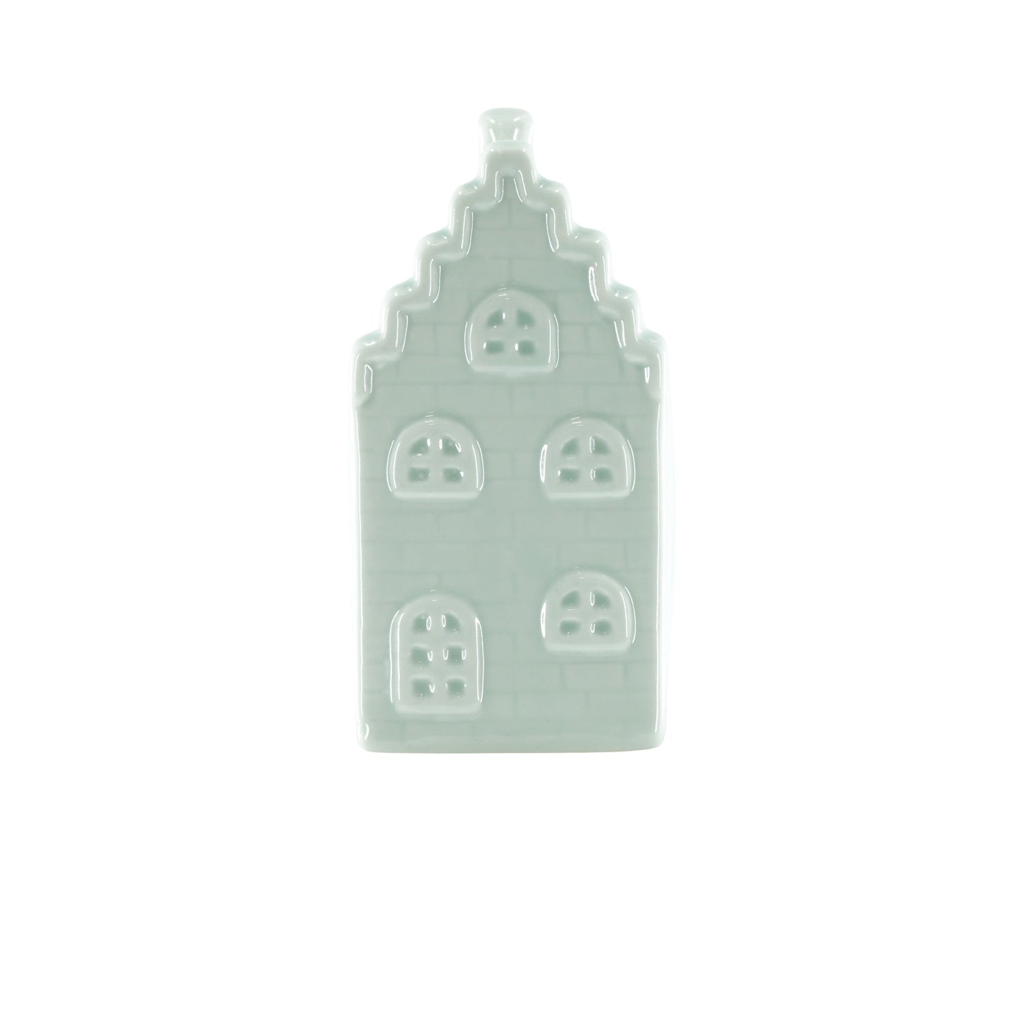 Housevitamin Ornament- Spaarpot - Huis - Keramiek - Mintgroen - 7x7x13cm - Home & Garden > Decor