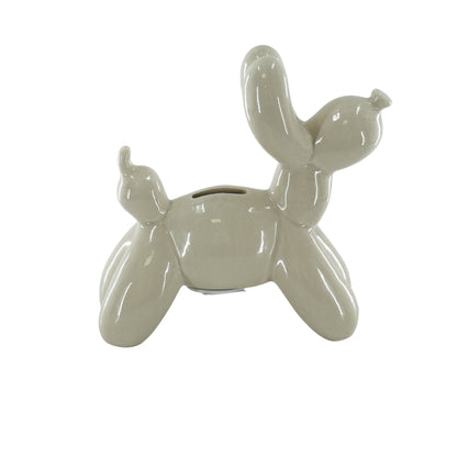 Housevitamin Ornament- Spaarpot Ballonhond- Keramiek- Zand- 17x7x17cm - Home & Garden > Decor