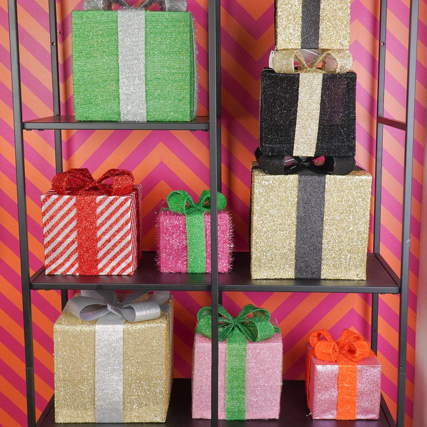 Kerst Led Lamp - Cadeau Set van 3 - Kunststof - Rood/Wit - 15cm/20cm/25cm Housevitamin Shop