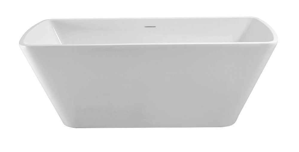 Wiesbaden Larx Vrijstaand Vierkant Acrylbad met Afvoer 170x78 cm Wit Bad Sanitairluxe