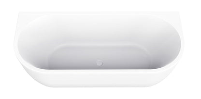 Zenn halfvrijstaand bad Wiesbaden 180X80 cm met afvoer in wit Bad Sanitairluxe