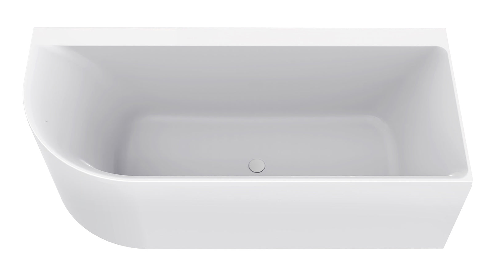 Zenn Hoekbad Wiesbaden 180x80 cm met Afvoer Wit Bad Sanitairluxe