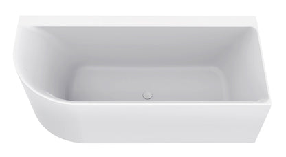 Zenn Hoekbad Wiesbaden 180x80 cm met Afvoer Wit Bad Sanitairluxe