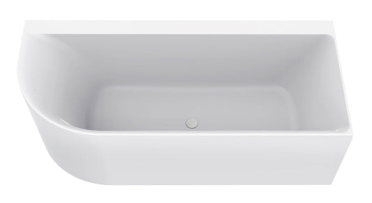 Zenn Hoekbad Wiesbaden 180x80 cm met Afvoer Wit Bad Sanitairluxe