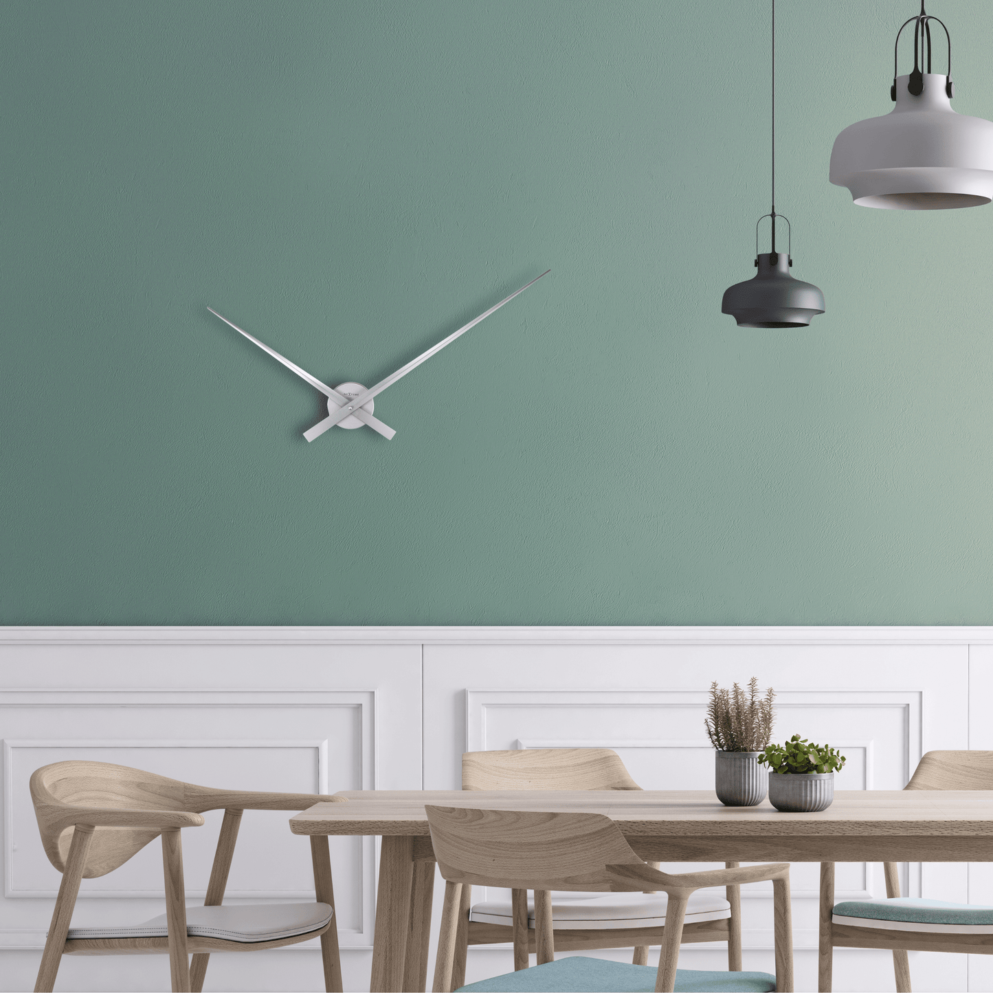 Large wall clock - 85 cm - Aluminum - 'Hands' Wall clock NeXtime Clocks