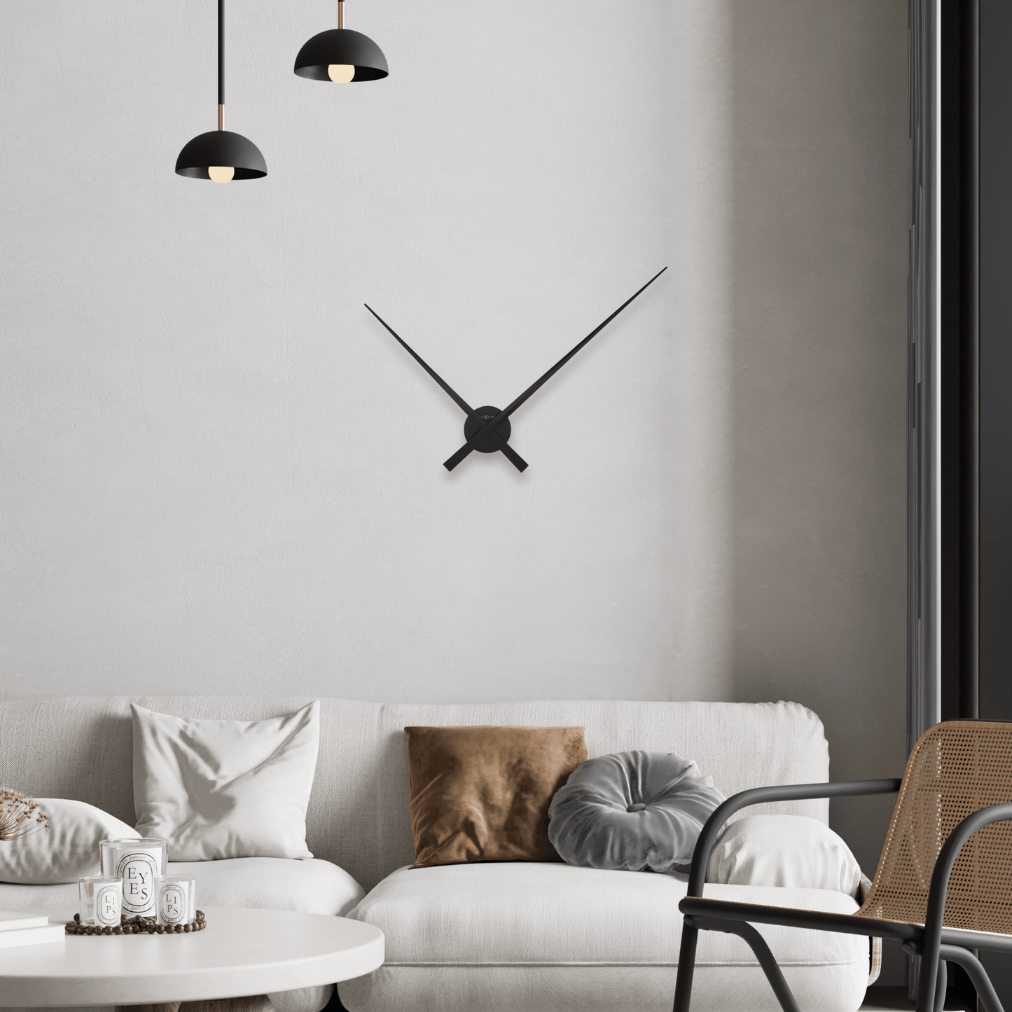 Large wall clock - 85 cm - Aluminum - 'Hands' Wall clock NeXtime Clocks