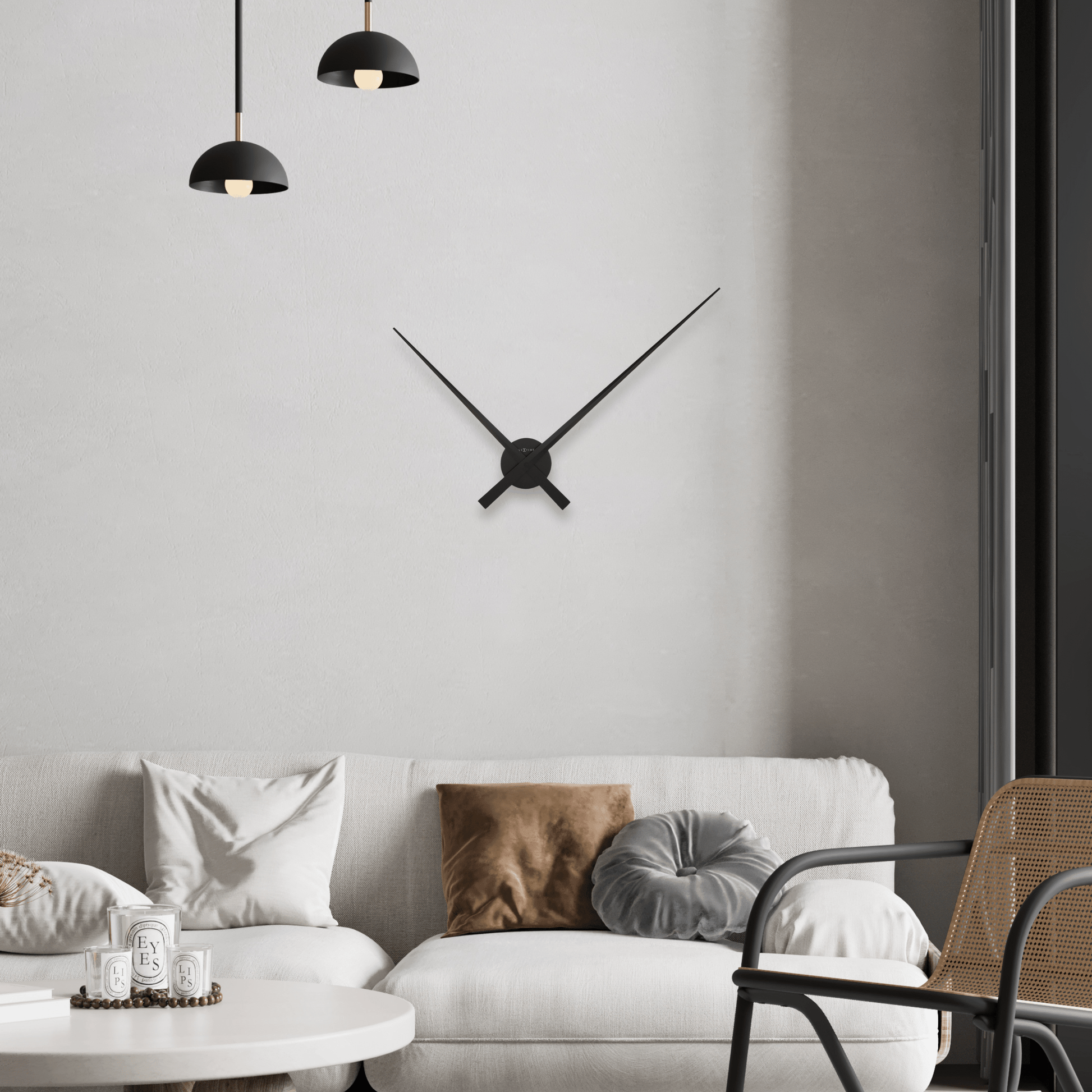 Large wall clock - 85 cm - Aluminum - 'Hands' Wall clock NeXtime Clocks