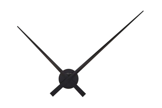 Large wall clock - 85 cm - Aluminum - 'Hands' Black Black Wall clock NeXtime Clocks